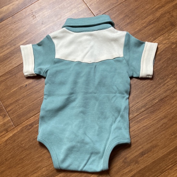 NWOT Kate Quinn Short Sleeve Wester Style Cotton Onesie 0-3 Months - Picture 7 of 7